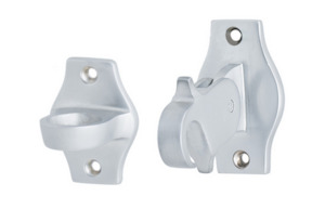 MILES NELSON DOOR STOP LATCH BACK SATIN CHROME