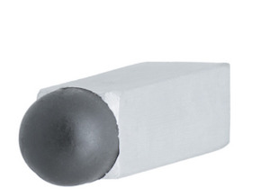 MILES NELSON DOOR STOP SQUARE FLOOR MOUNT SATIN CHROME