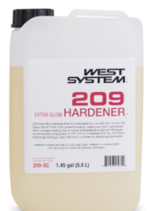 Brand West Systems: West Systems 209 Hardener 333 ml,1.33Litres,3.35Litres,6.7Litres