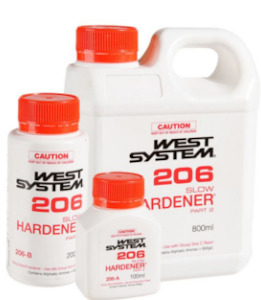 West System 206 Slow Hardener 200 ml,800ml,2Litres,4Litres