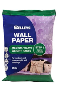Brand Selleys: Selleys Wallpaper Medium/Heavy Paste 250g - priced per unit Minimum order 6 units