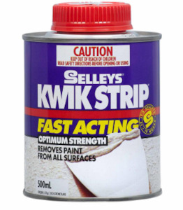Brand Selleys: Selleys Kwik Strip 500ml,1 Litre, 4 Litres (available in: 3 sizes) - priced per unit Minimum order 12 units for 500ml,6 units for 1 litre, 2 units for 4 litres ))