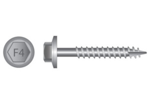 Fasteners: Fortress Hex Washer Face No Neo T17 Screw 14G -10 x 90mm ,100mm ,125mm & 150mm Class 4 -Pack of 100