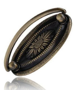 Kitchen Handles: Mardeco 5003 Kitchen Cabinet Handle End Bracket Size CC - 96mm Finish Antique Brass