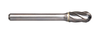 Tools: Trucut Heavy Duty Alpha 1/4" Cylindrical Ball Nose Carbide Burr Aluminium Cut - 1/4" Shank & 1/4" Shank Long Series