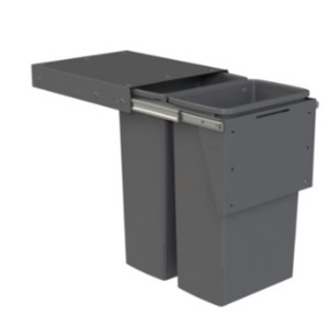 Hideaway Waste Bin Compact Range, 2 x 40 Litres Bucket , Width 418 x Height 615 &hellip;