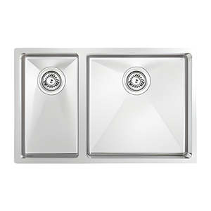 Kitchen Hardware: BURNS & FERALL BDM695 Left & Right Double Fabricated Bowl (400+225) x 400 x 200mm 1.2mm Stainless Steel