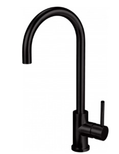 Kitchen Hardware: Mercer Aurora Kitchen Mixer AM022 Black PVD Stainless Steel Gooseneck