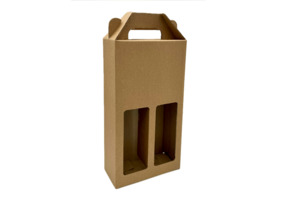 Eco Friendly: Double Wine Bottle Gift Box Kraft