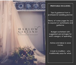 Products: Wedding Budget Worksheet