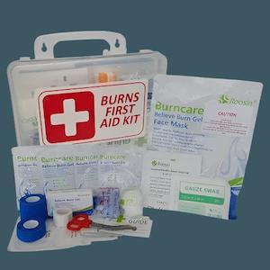Essential Work Place Burns First Aid Kit - Wall Mountable Plastic Box