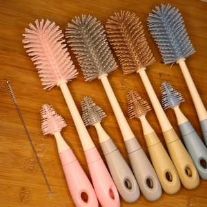 Silicone Baby Bottle Brush Set - 3 Piece Cleaning Kit