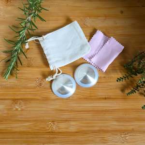 Sterling Silver Nipple Cups - Natural Healing for Sore Nipples 2 Pack