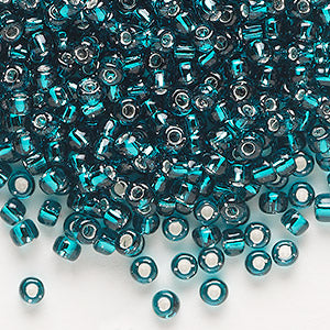 Beads And Accessories: Silver Lined Teal Beads