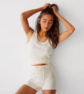 Dear Dylan: Ribbed Tank - French Vanilla