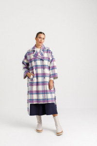 Dixie Coat - Blue Plaid
