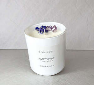 Amethyst Crystal Candle - Relaxation