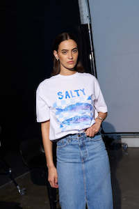 Literally Everything: Salty Oversize Tee - White