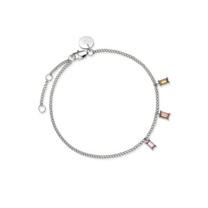 Br: Triple Crystal Bracelet - Silver - J432