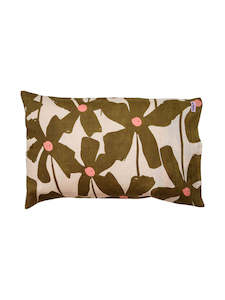 Home: Standard Pillowcase Set - Olive Poppy