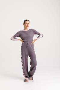 Full Priced Clothing: Twist Pant - Blush/Coal