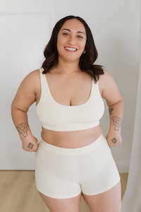 Scoop Neck Bra - Cream