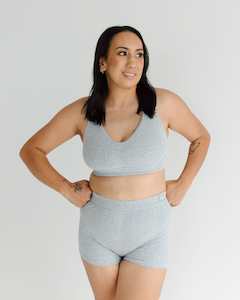 Underwear: Boy Shorts - Marle Grey