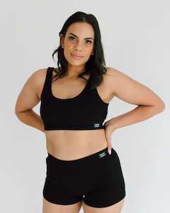 Bras: Scoop Neck Bra - Black