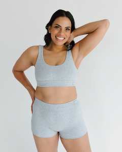 Bras: Scoop Neck Bra - Marle Grey