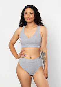 Everyday Crop Bra - Marle Grey