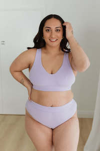 Bras: Everyday Crop Bra - Lilac