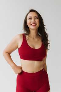 Bras: Scoop Neck Bra - Cherry