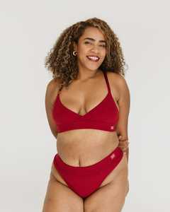 Bras: Crossover Bra - Cherry