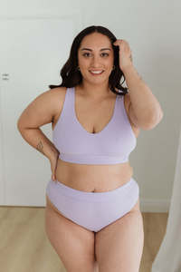High Waisted Full Brief - Lilac