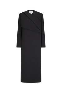 Coats Jackets: Roan Wrap Coat in Bonded Suiting