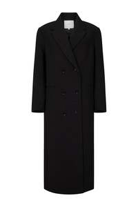 Long Egon Coat in Bonded Suiting