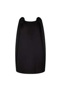 Knot Dress in Bonded Satin