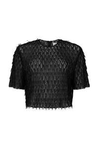Ophelia Tee in Mesh Fringe