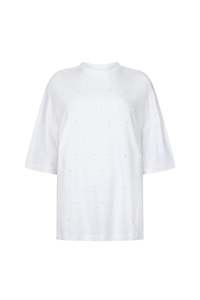 Sale: Beaded Gibson T-Shirt in Pearl Cotton