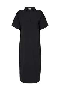 Core: Long Polo Dress in Drape Suiting