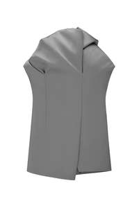 Albus Top in Bonded Satin