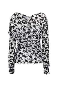 Rosie Wrap Top in Mesh Velvet