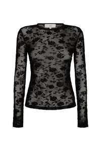 Darvos Top in Mesh Velvet