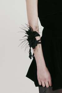 Bespoke: Corsage in Feathered Embroidery