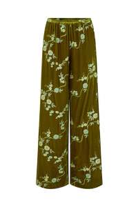 Irving Trouser in Embroidered Velvet