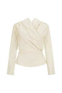 Long Sleeve Chaimberlain Top in Tech Taffeta