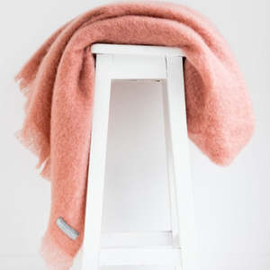 Mohair Throw Rose Pink