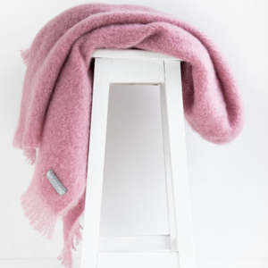 New Zealand Made: Mohair Throw Peony