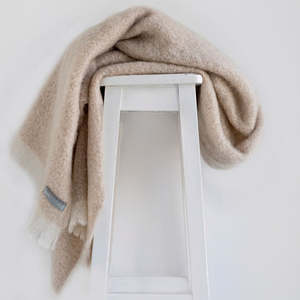 New Zealand Made: Mohair Throw Toi Toi