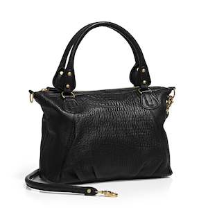 Hand Bag: Frankie Mini - Black Bubble